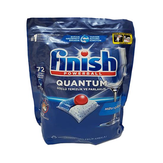 تصویر  قرص ماشین ظرفشویی فینیش کوانتوم ۷۲ عددی