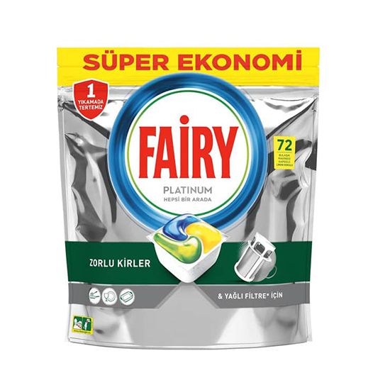 تصویر  قرص ماشین ظرفشویی پلاتینیوم ۷۲ عددی فیری - FAIRY